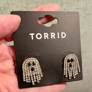 LAST CALL TORRID CRYSTAL GHOST EARRINGS NWT